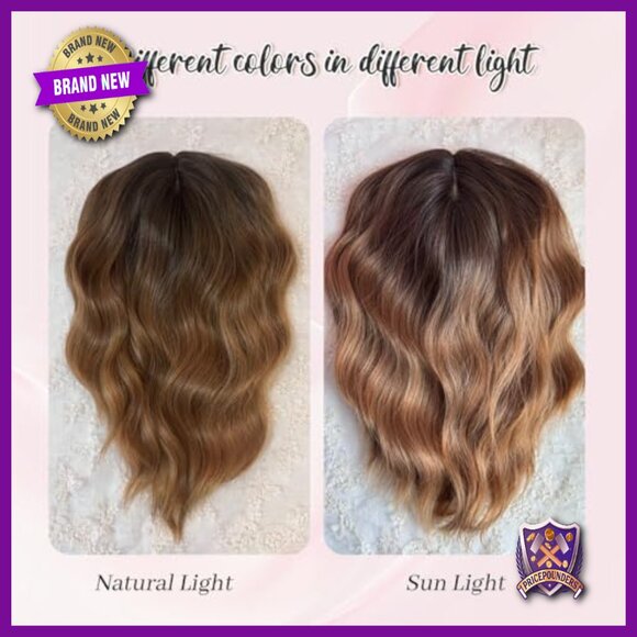 Synthetic Wavy Hair Topper for Thinning Hair, Lightweight Breathable Hairpiece main image 5